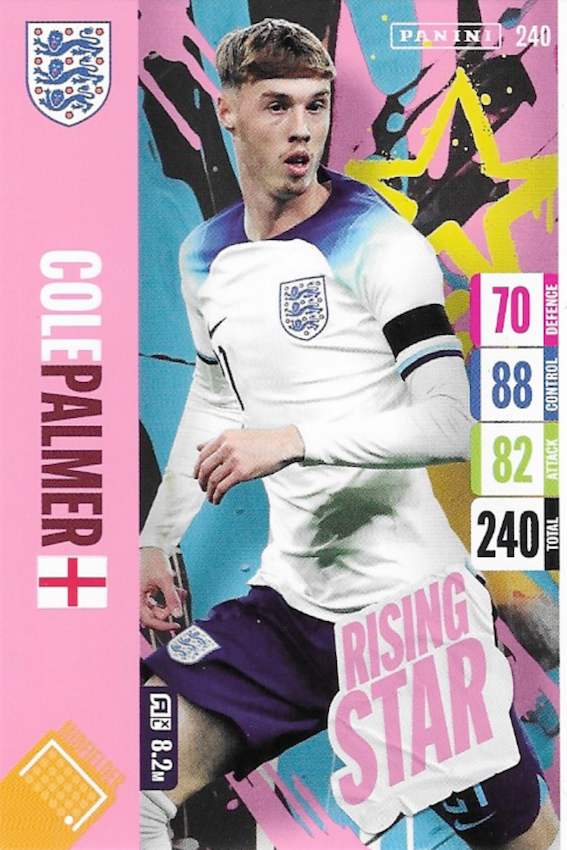 Cole Palmer Rising Star Card Number 240 - Adrenalyn XL England Tournament Edition by Panini