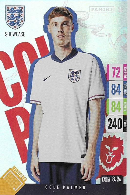 Cole Palmer Showcase Card Number 28 - Adrenalyn XL England 2024 Tournament Edition