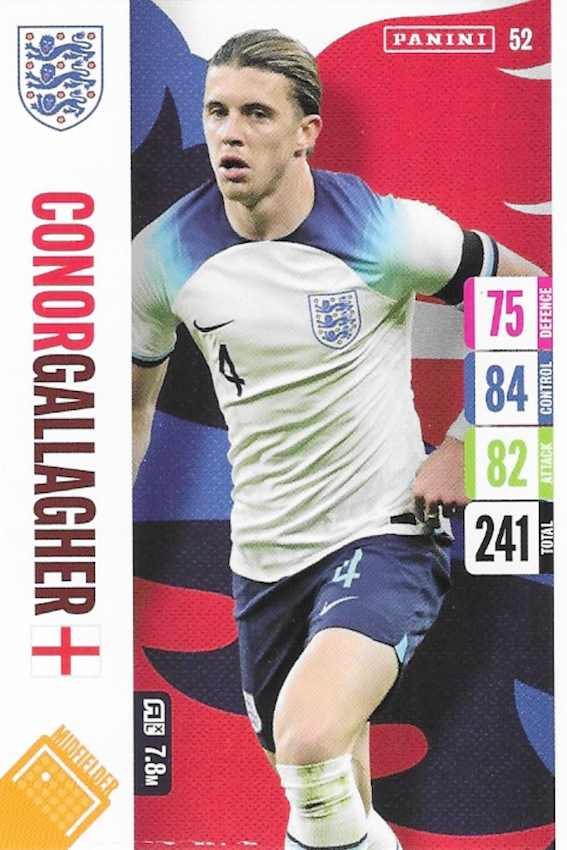 Conor Gallagher Base Card Number 52 - Adrenalyn XL 2024 England Tournament Edition by Panini