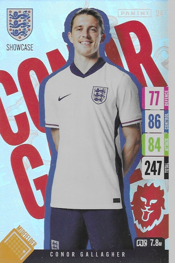 Conor Gallagher Showcase Card No 24 - Adrenalyn XL England 2024 Tournament Edition