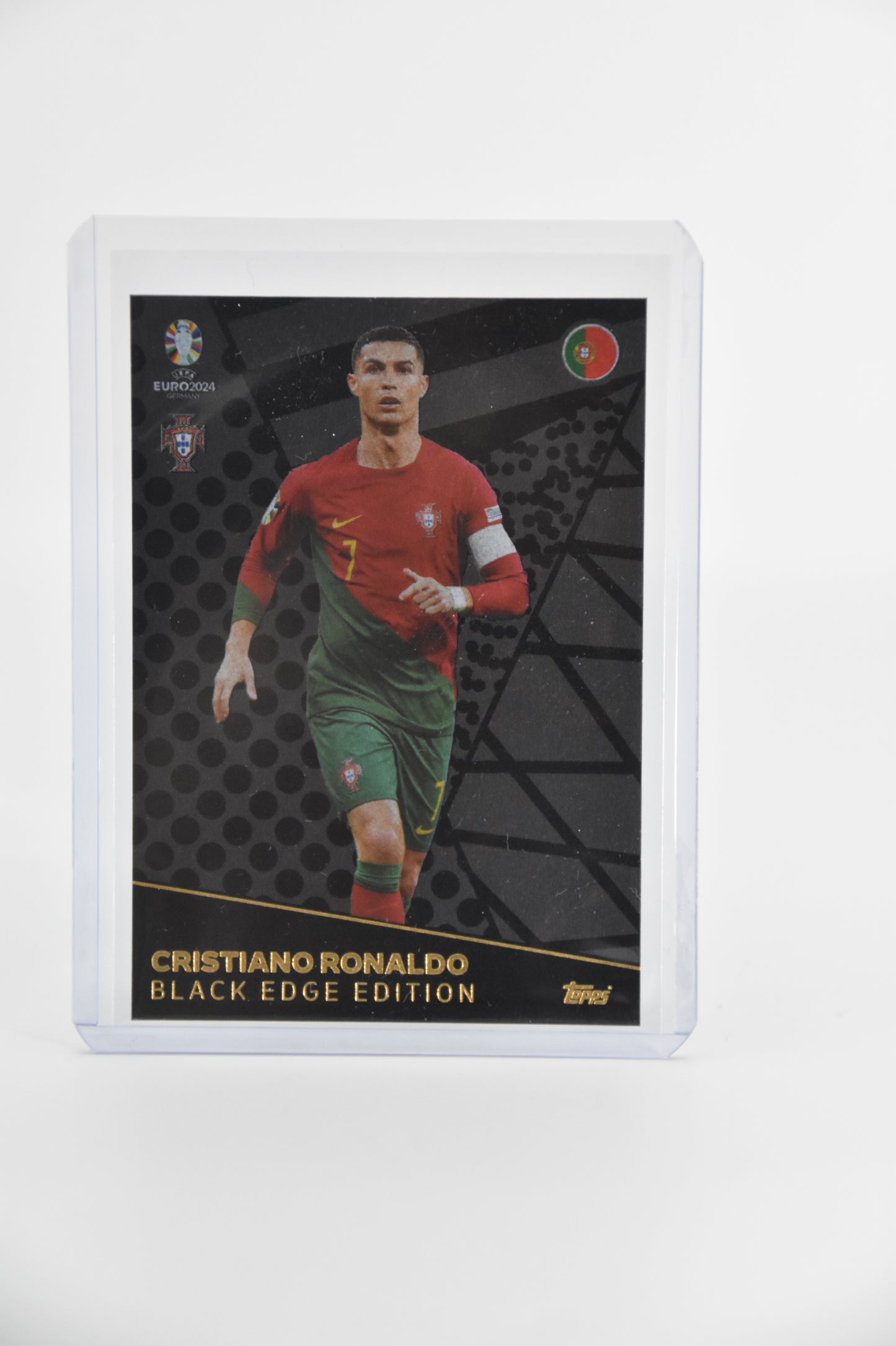 Cristiano Ronaldo Black Edge Edition BE 7 Card - Topps Match Attax Euro 2024 (Front of card)