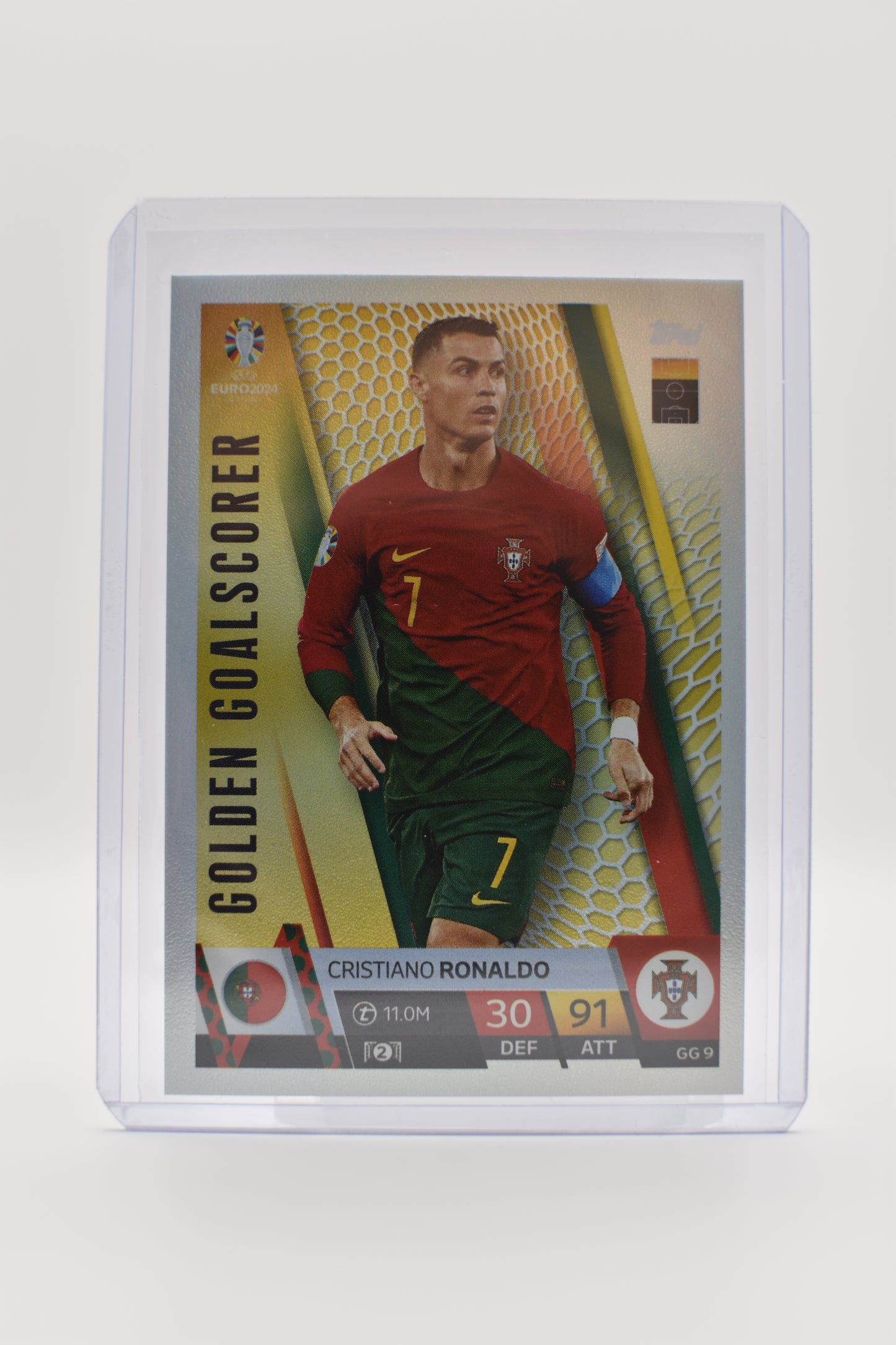 Cristiano Ronaldo GG9 Golden Goalscorer Card - Topps Match Attax Euro 2024 (Portugal) Front