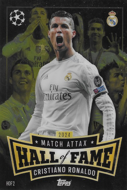 Cristiano Ronaldo Hall of Fame Card No #HOF2 - Topps MATCH ATTAX 2024/2025