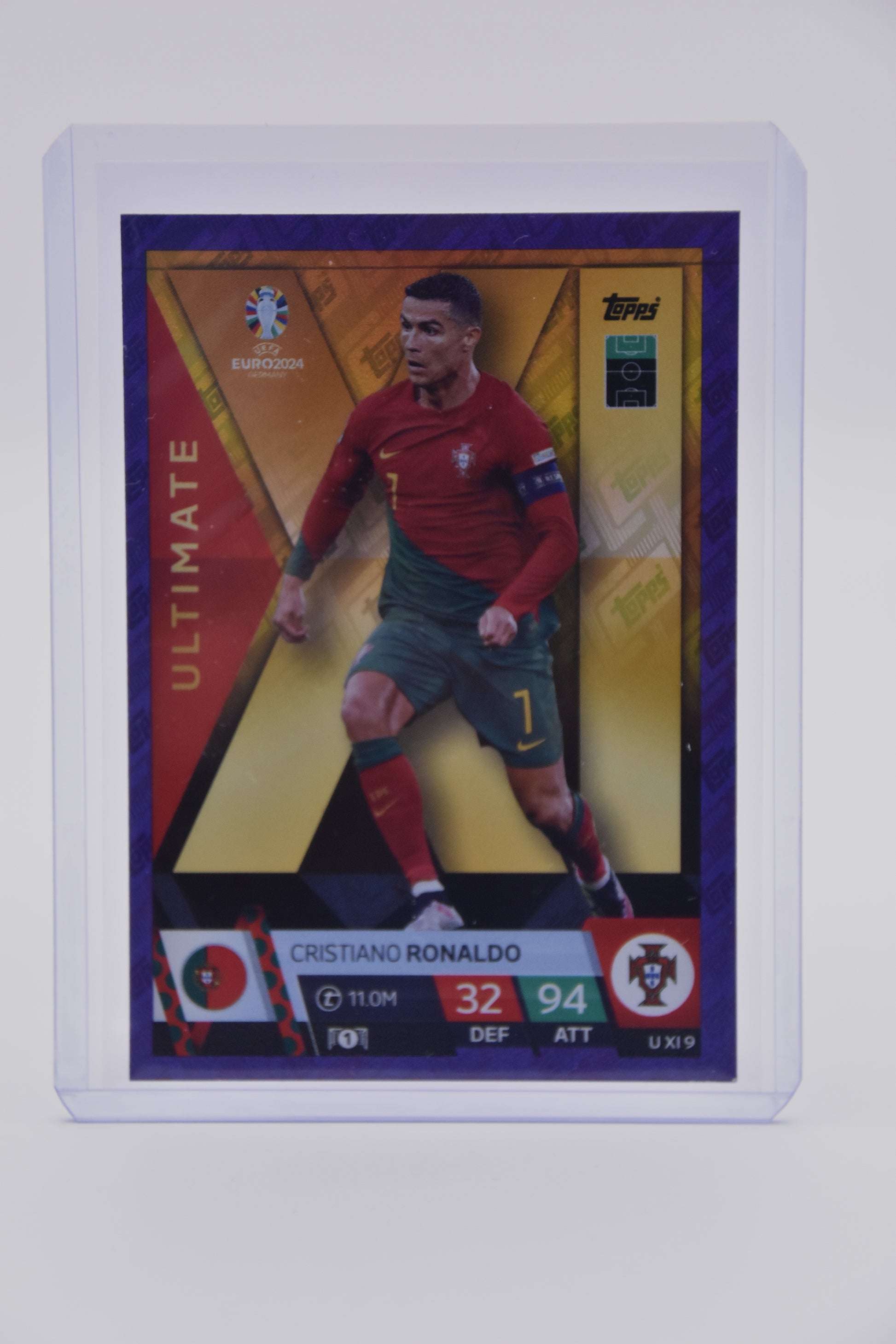 Cristiano Ronaldo Ultimate U XI 9 Card - Match Attax EURO 2024 front