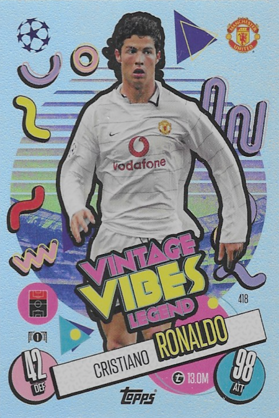 Cristiano Ronaldo Vintage Vibes Legend Card #418 - Topps Match Attax 2024/2025 (24/25)