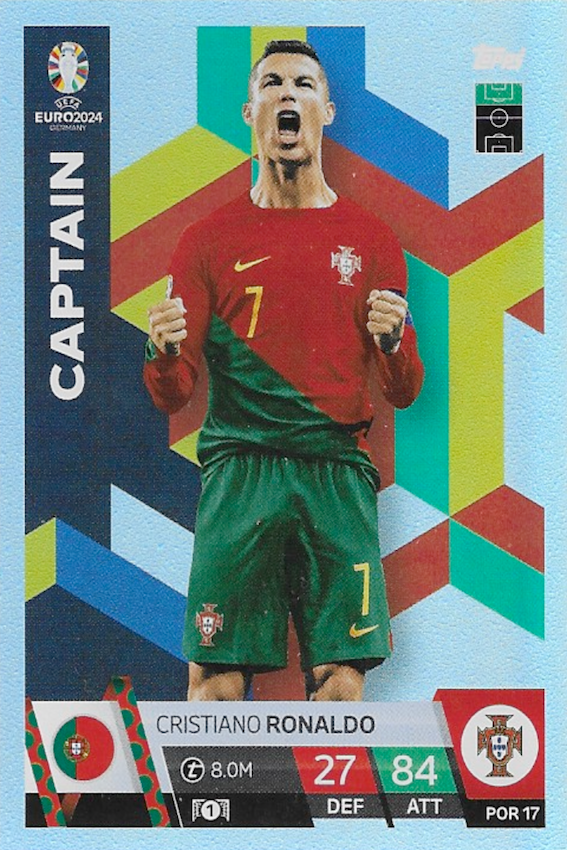 Cristiano Ronaldo Captain Card - Topps Match Attax EURO 2024 POR 17