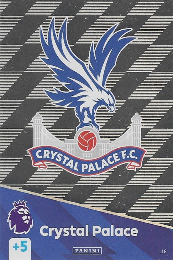 Crystal Palace Club Crest Card Number 118 - PANINI ADRENALYN XL 2025 Premier League