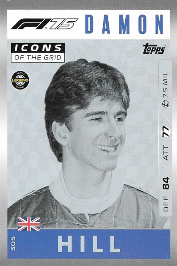 Damon Hill Icons of the Grid Card #305 - Topps F1 Turbo Attax 2025