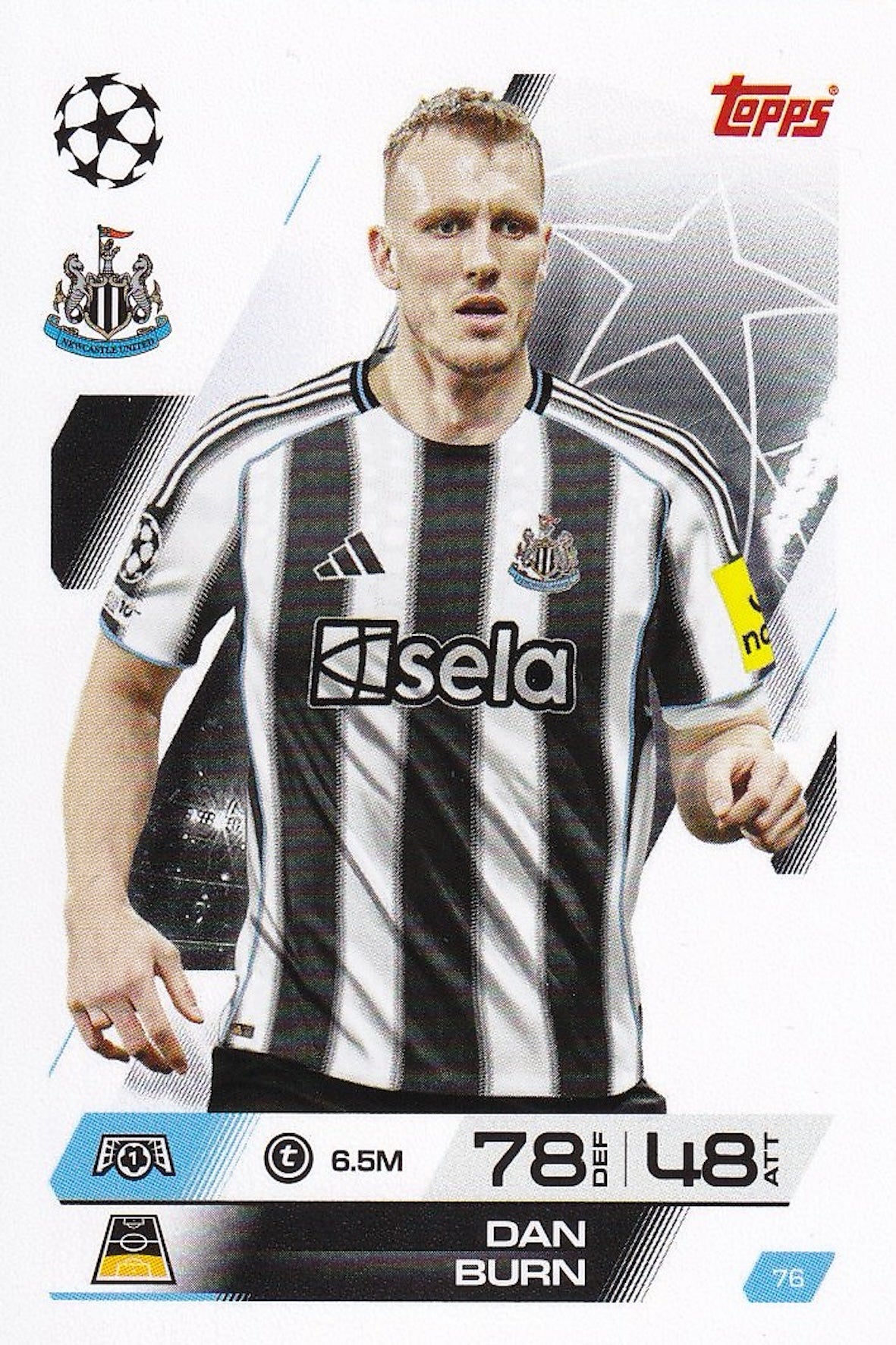 Dan Burn Base Card #76 - Topps Match Attax 25/26 (2025/2026) Newcastle United