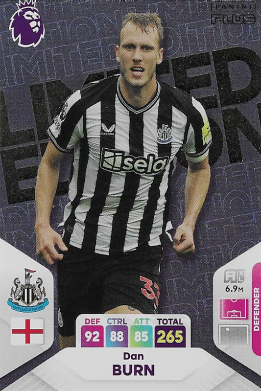 Dan Burn Limited Edition Card - Adrenalyn XL Premier League Plus 2024