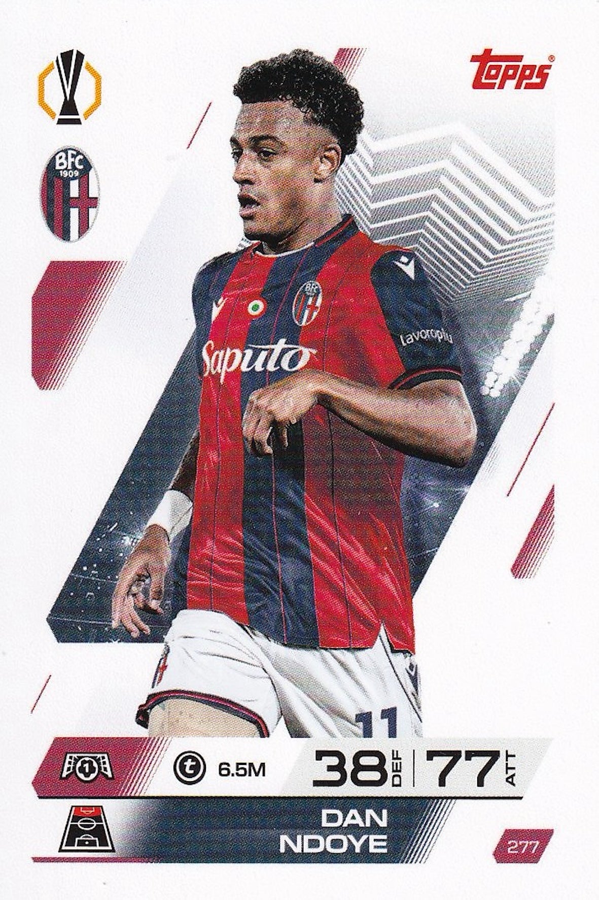 Dan Ndoye, Base Card #277, Match Attax 25/26, Bologna FC, BFC