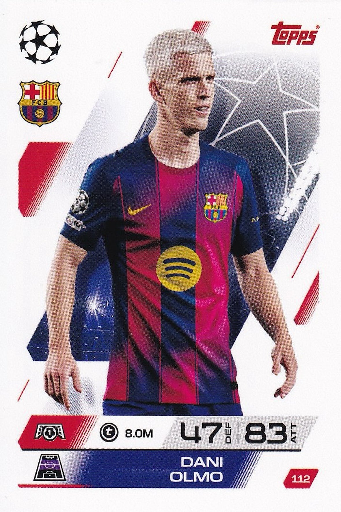 Dani Olmo Base Card #112 - Topps Match Attax 25/26 (2025/2026) FC Barcelona