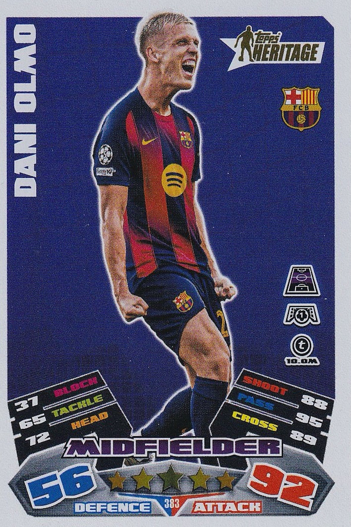 Dani Olmo Heritage Card #383 - Topps Match Attax 25/26 (2025/2026) FC Barcelona