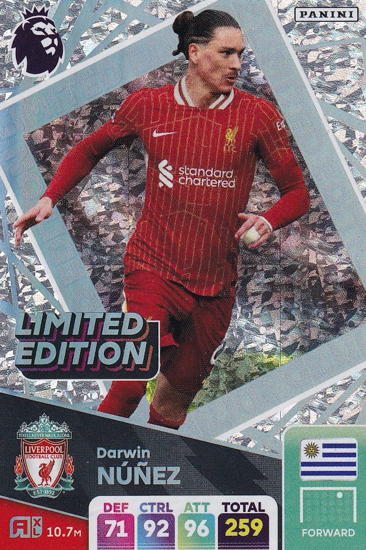 Darwin Nunez Limited Edition Card, Adrenalyn XL 2025 Panini Premier League, Liverpool