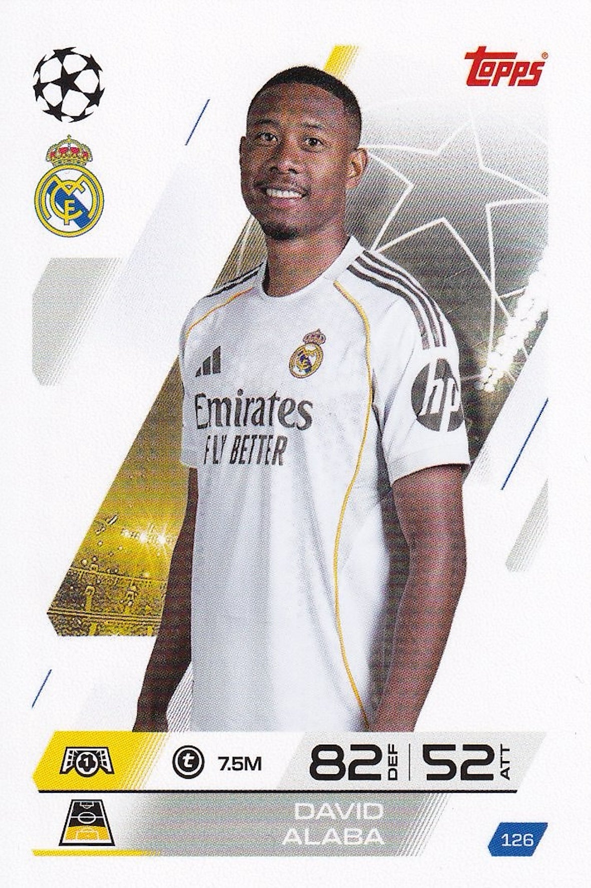 David Alaba Base Card #126 - Topps Match Attax 25/26 (2025/2026) Real Madrid