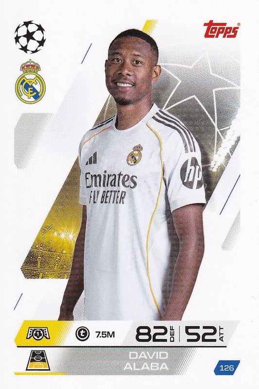 David Alaba Base Card #126 - Topps Match Attax 25/26 (2025/2026) Real Madrid