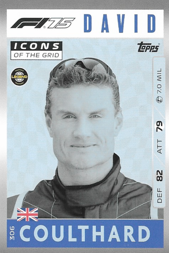 David Coulthard Icons of the Grid Card #306 - Topps F1 Turbo Attax 2025