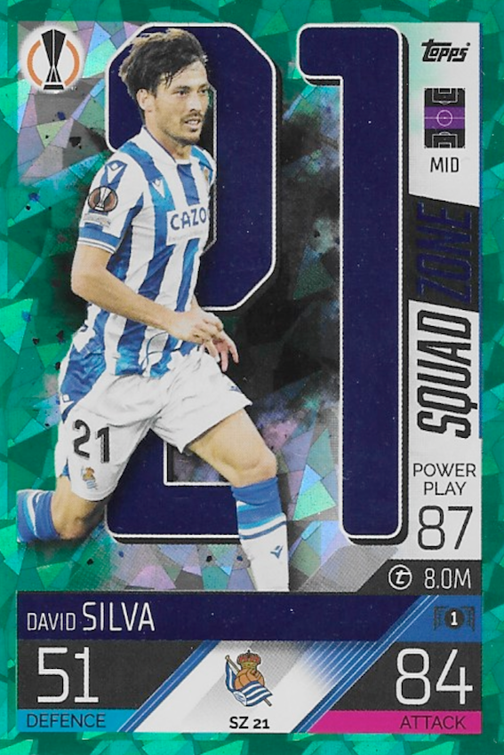 David SILVA Green Emerald Card - Match Attax Extra 2022/2023 Real Sociedad 22/23 #SZ 21