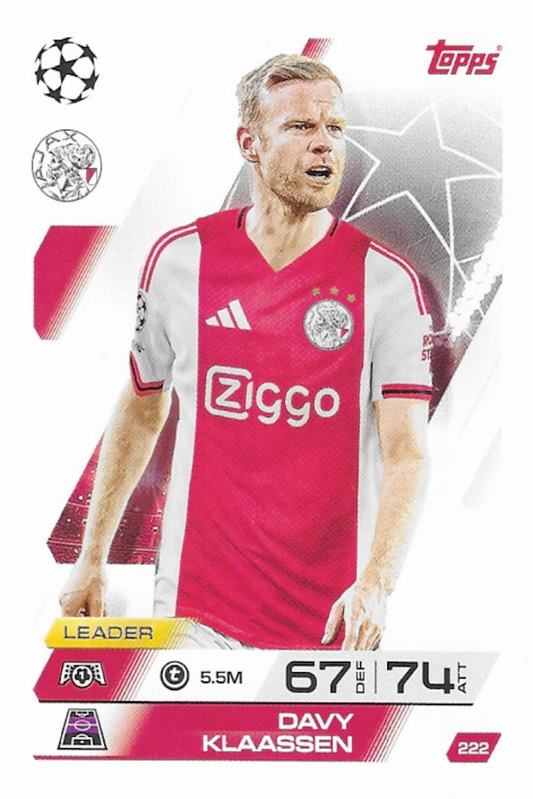 Davy Klaassen Base Card #222 - Topps Match Attax 25/26 (2025/2026)