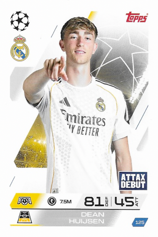 Dean Huijsen Base Card #125 - Topps Match Attax 25/26 (2025/2026) Real Madrid