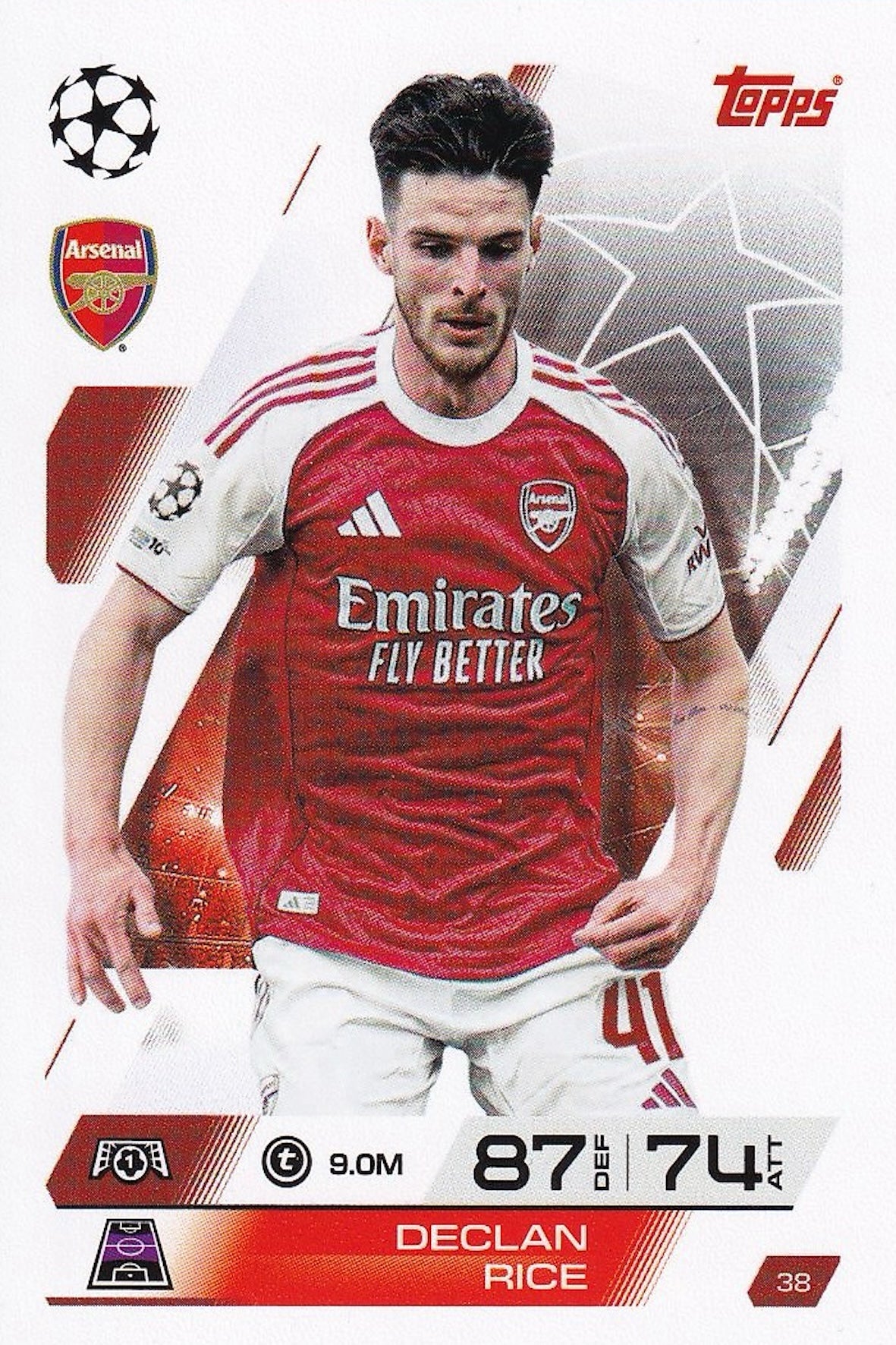 Declan Rice Base Card #38 - Topps Match Attax 25/26 (2025/2026) Arsenal