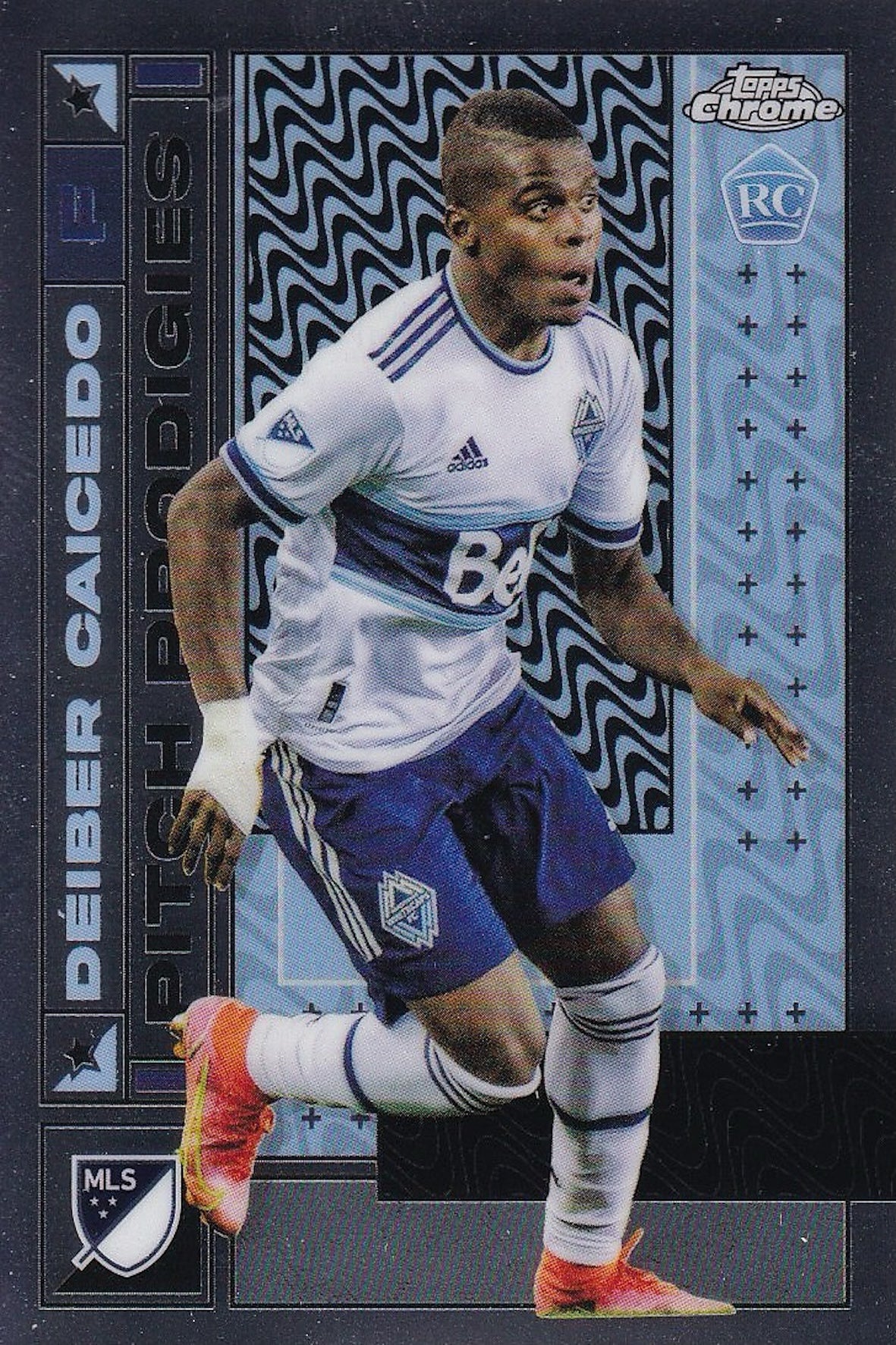 Deiber Caicedo Pitch Prodigies Rookie Card #195 - 2022 Topps Chrome MLS - Vancouver Whitecaps