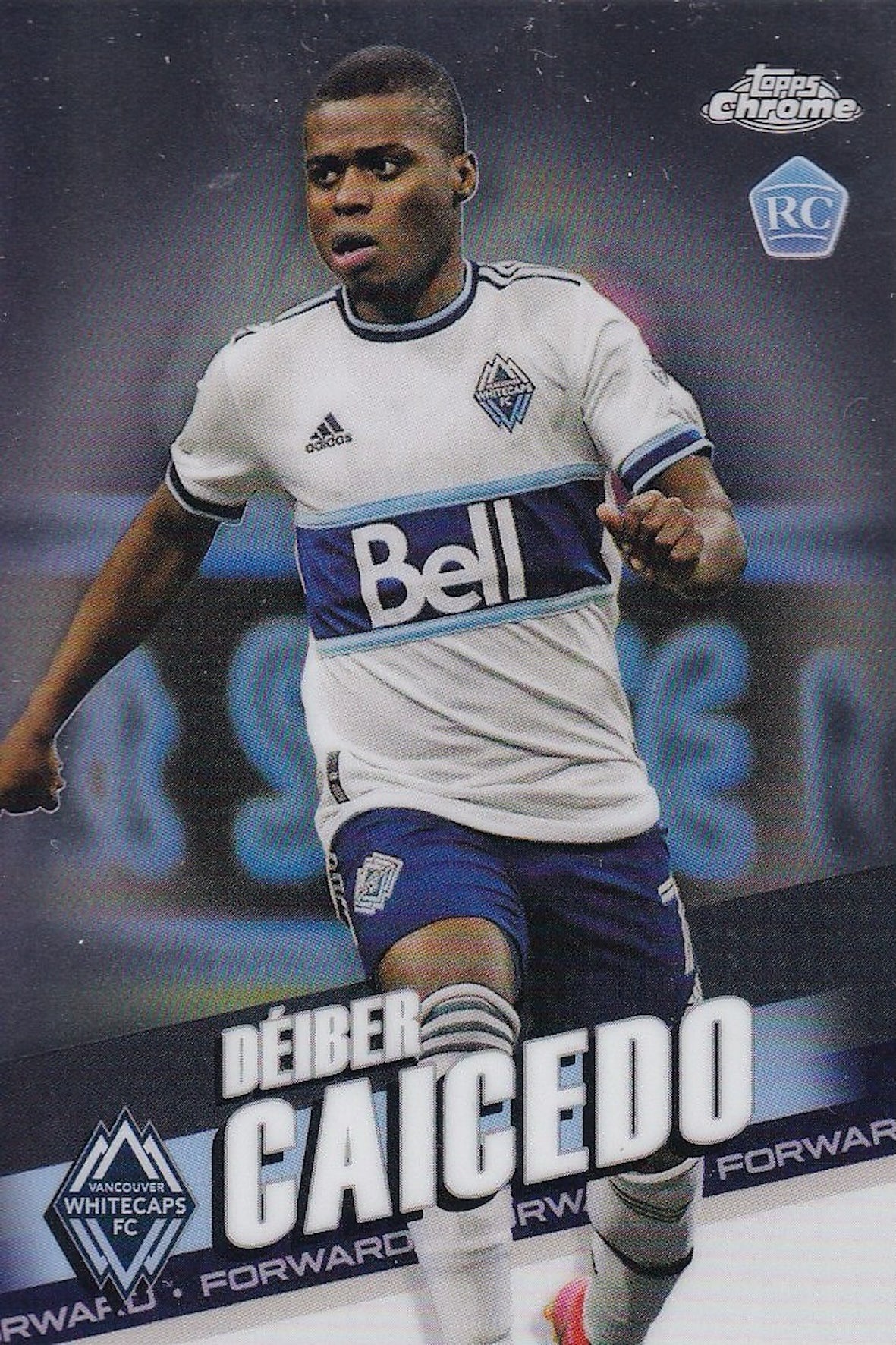 Déiber Caicedo Rookie (RC) Card #133 - Topps Chrome MLS 2022 - Vancouver Whitecaps