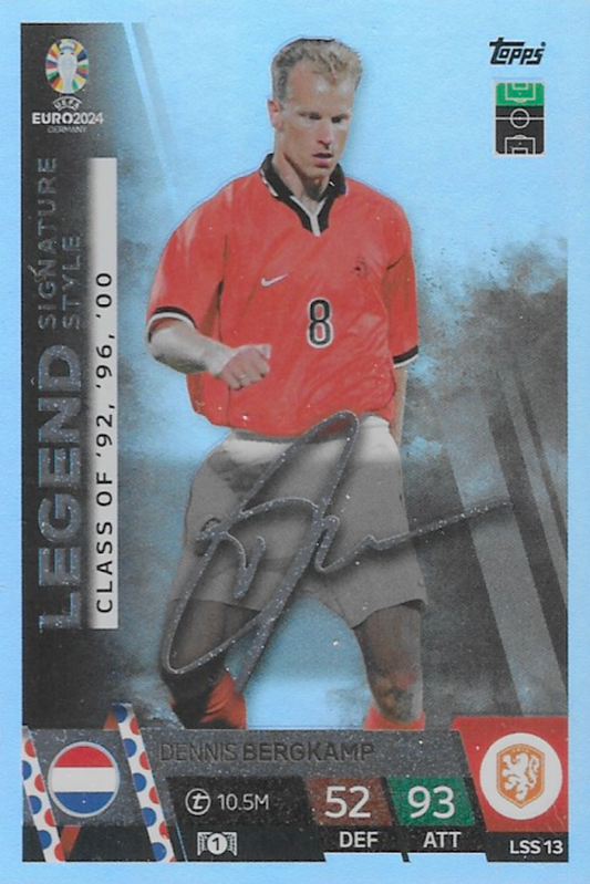 Dennis Bergkamp Signature Style Legend Card No #LSS13 - Topps Match Attax Euro 2024