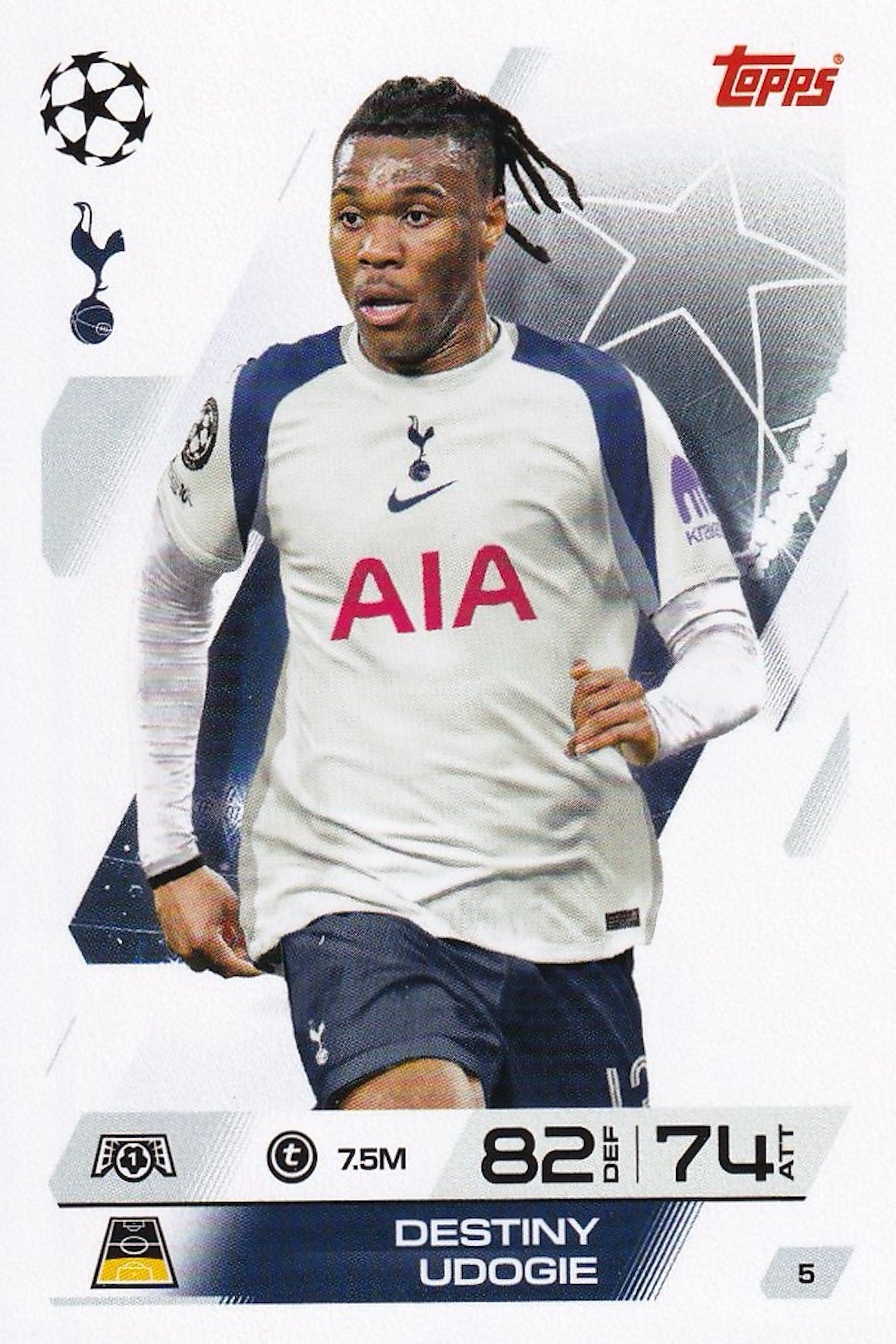 Destiny Udogie Base Card #5 - Topps Match Attax 25/26 (2025/2026) Tottenham Hotspur