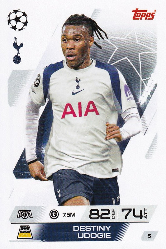 Destiny Udogie Base Card #5 - Topps Match Attax 25/26 (2025/2026) Tottenham Hotspur