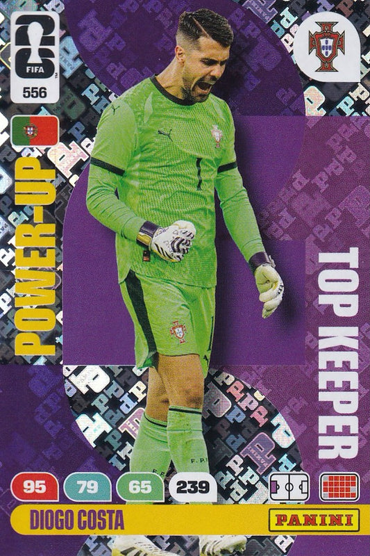 Diogo Costa Power Up Top Keeper Card #556 - FIFA World Cup 2026 - Panini Adrenalyn XL - Portugal