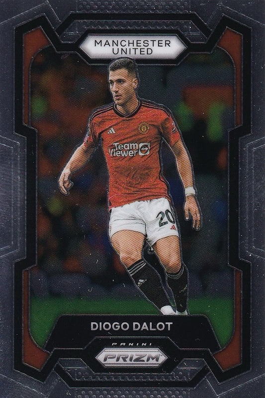 Diogo Dalot Base Card #47 - Panini Prizm Premier League 23-24 (Manchester United)