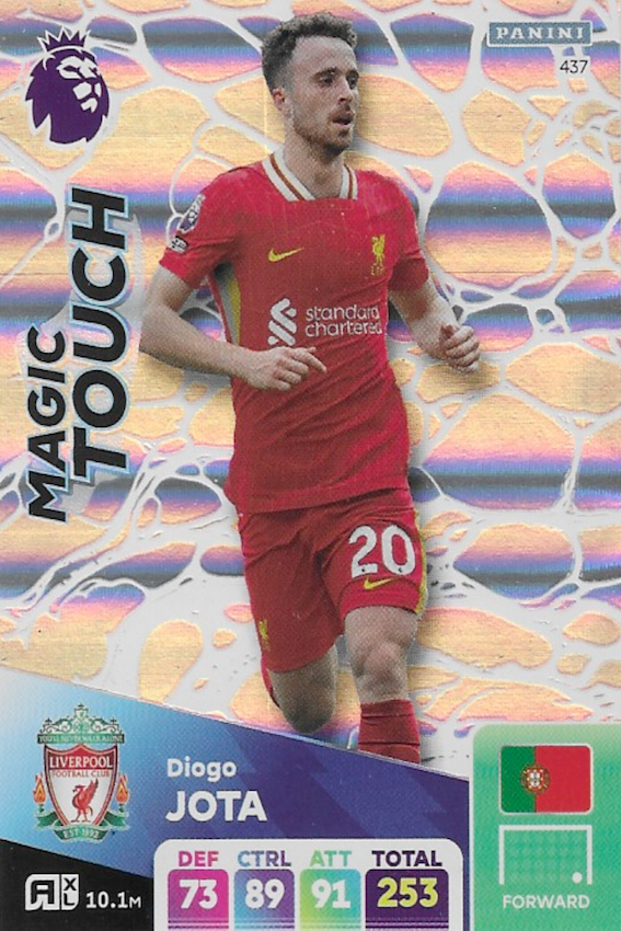 Diogo JOTA Magic Touch Card No #437 - Adrenalyn XL 2025 (Liverpool)