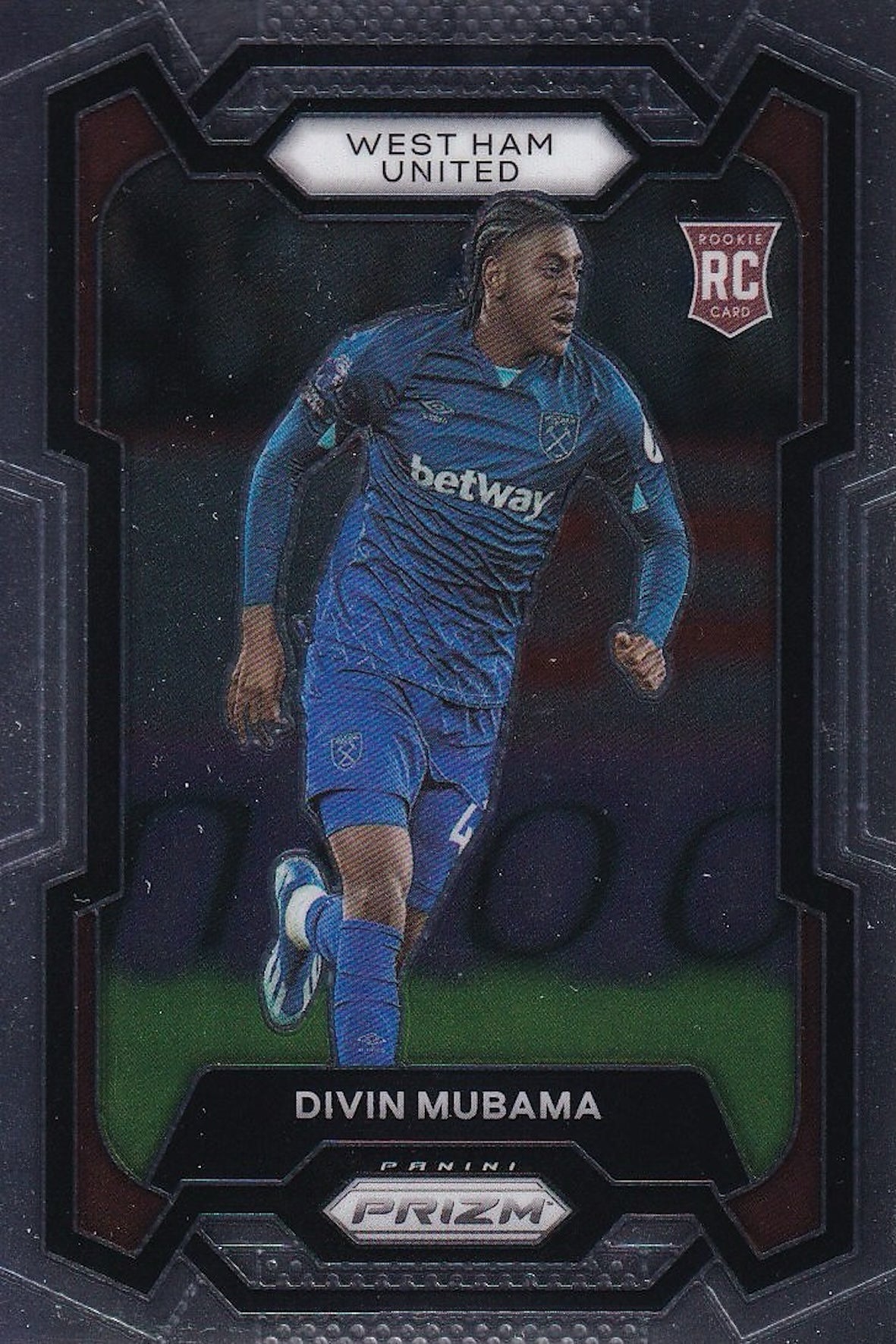 Divin Mubama Rookie Card #225 - Panini Prizm Premier League 23-24 (West Ham United) 2023-2024