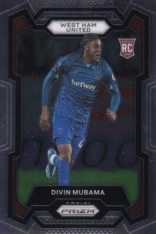 Divin Mubama Rookie Card #225 - Panini Prizm Premier League 23-24 (West Ham United) 2023-2024