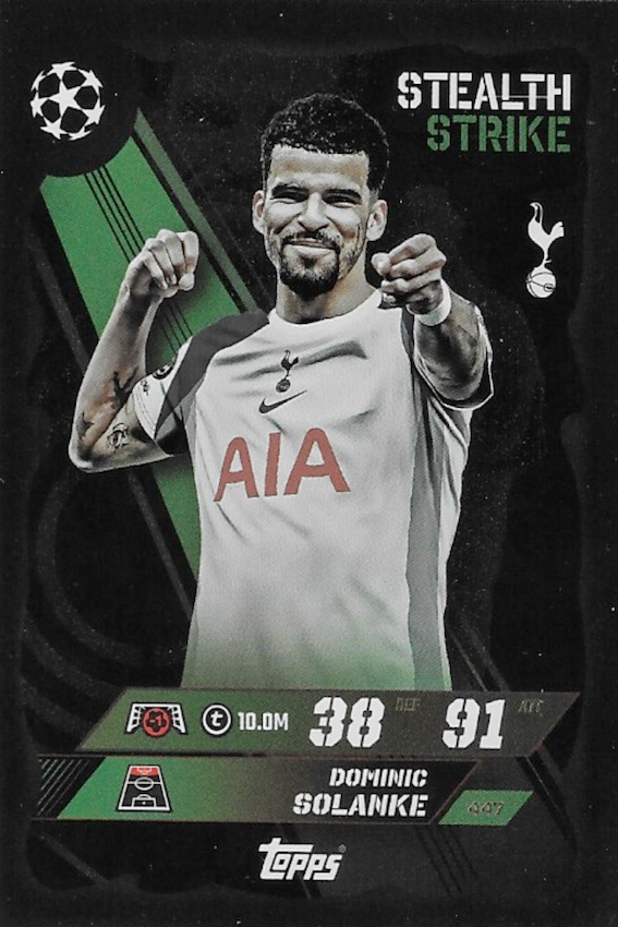 Dominic Solanke Stealth Strike Card #447 - Topps Match Attax 25/26 (2025/2026)