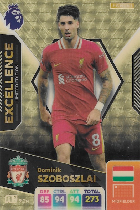 Dominik Szoboszlai Excellence Limited Edition Card - Panini Adrenalyn XL 2025 Premier League (Liverpool)