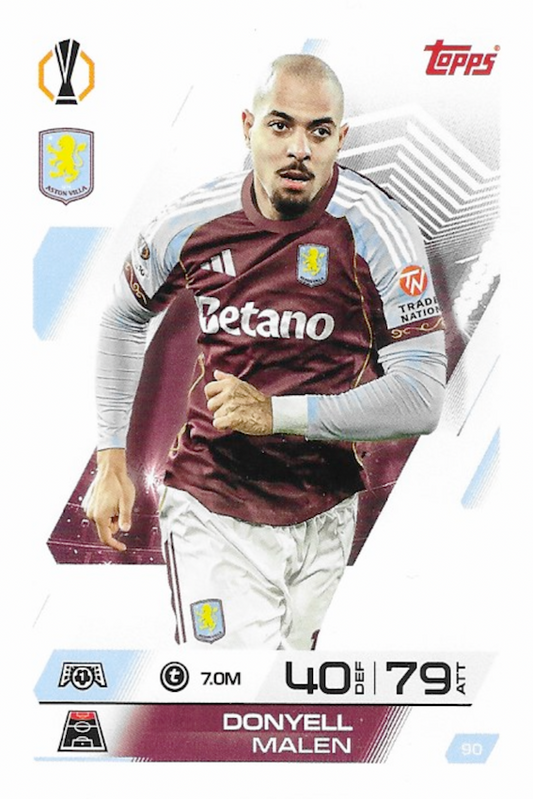Donyell Malen Base Card #90 - Topps Match Attax 25/26 (2025/2026) Aston Villa
