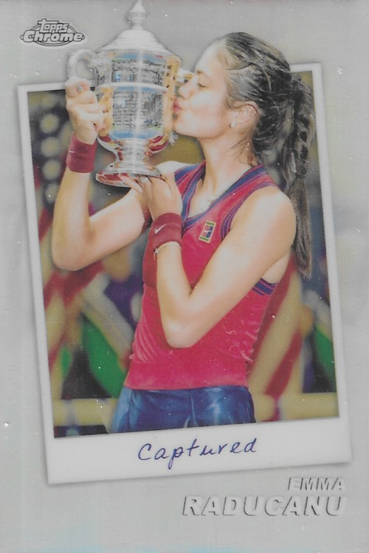 EMMA RADUCANU 2024 TOPPS CHROME TENNIS - Captured Insert Silver Holo Refractor #CTD-EM - Near Mint!