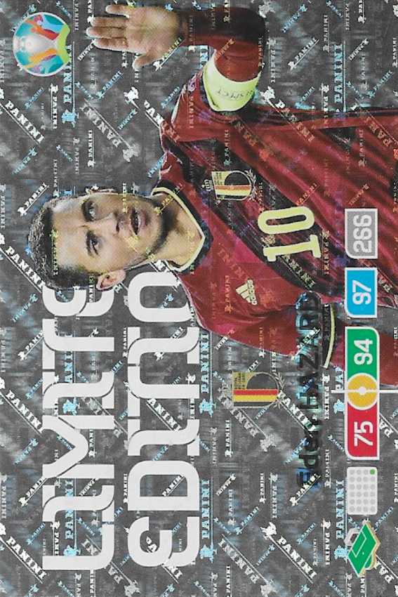 Eden Hazard, Panini Adrenalyn XL, Euro 2020, Limited Edition Card, Belgium MINT