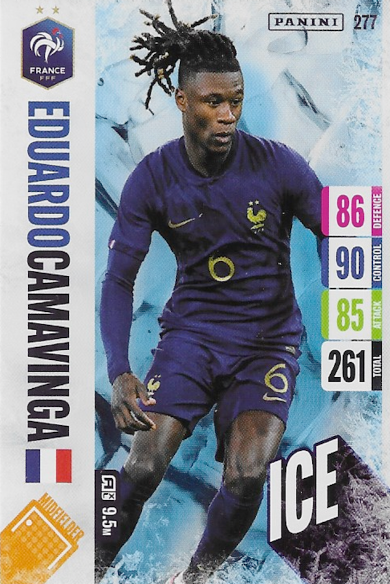 Eduardo Camavinga Ice Card No #277 - Adrenalyn XL 2024 England Tournament Edition by Panini