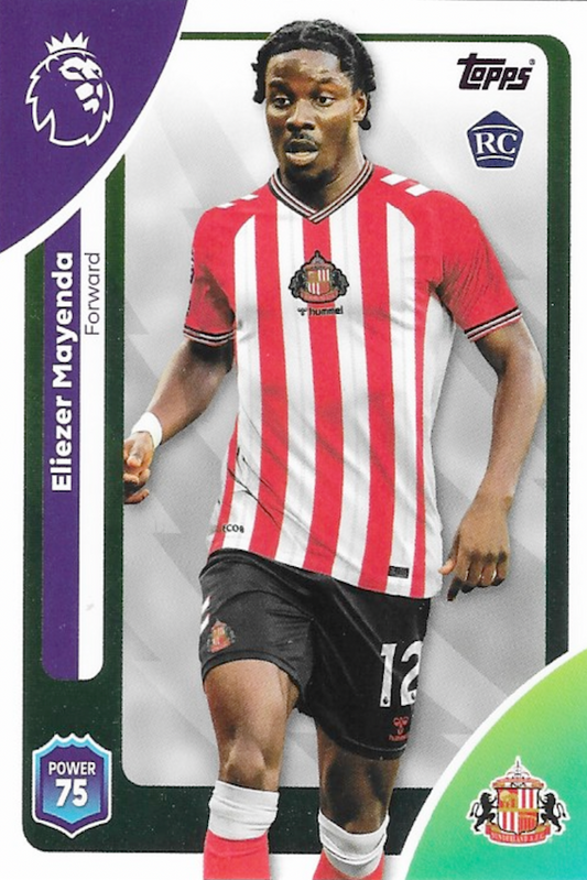 Eliezer Mayenda Rookie Card #356 - Topps Premier League 2025/26 (Sunderland)