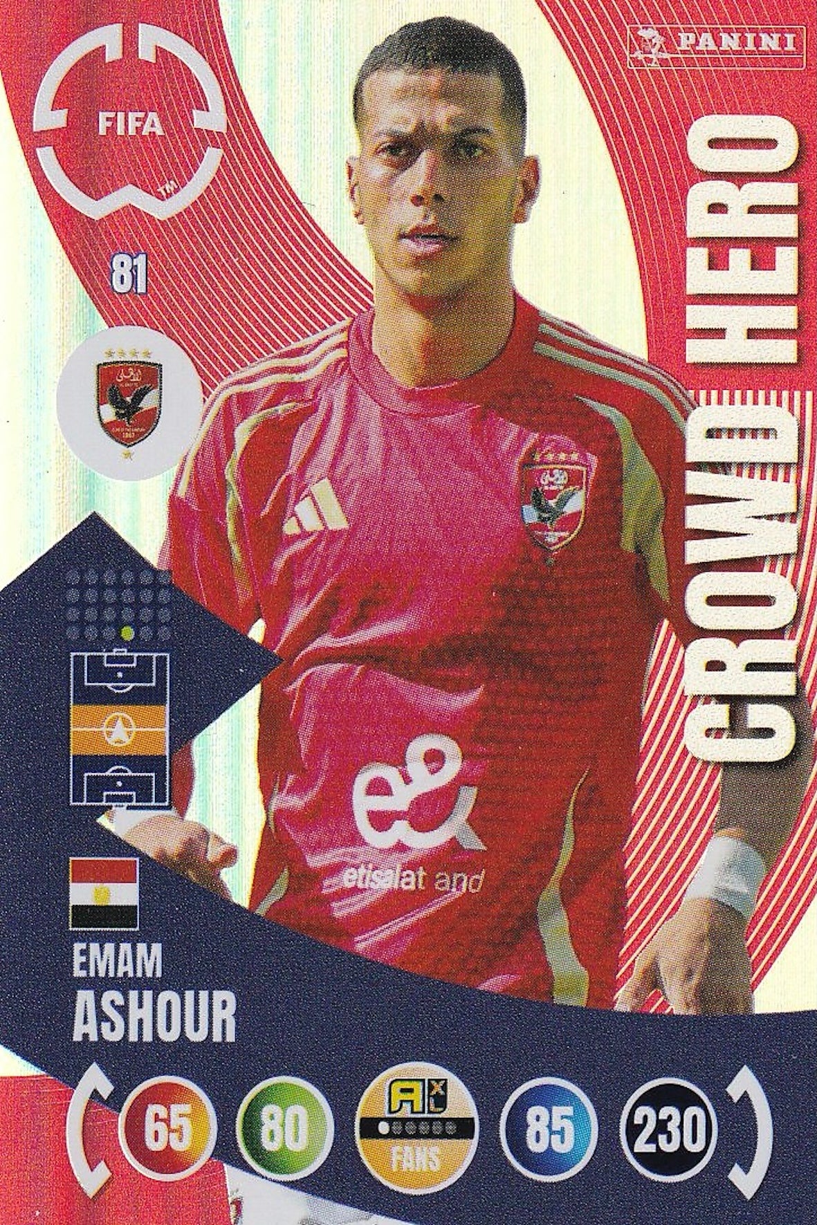 Emam Ashour Crowd Hero Card #81 - Panini Adrenalyn XL FIFA Club World Cup 25 (2025)