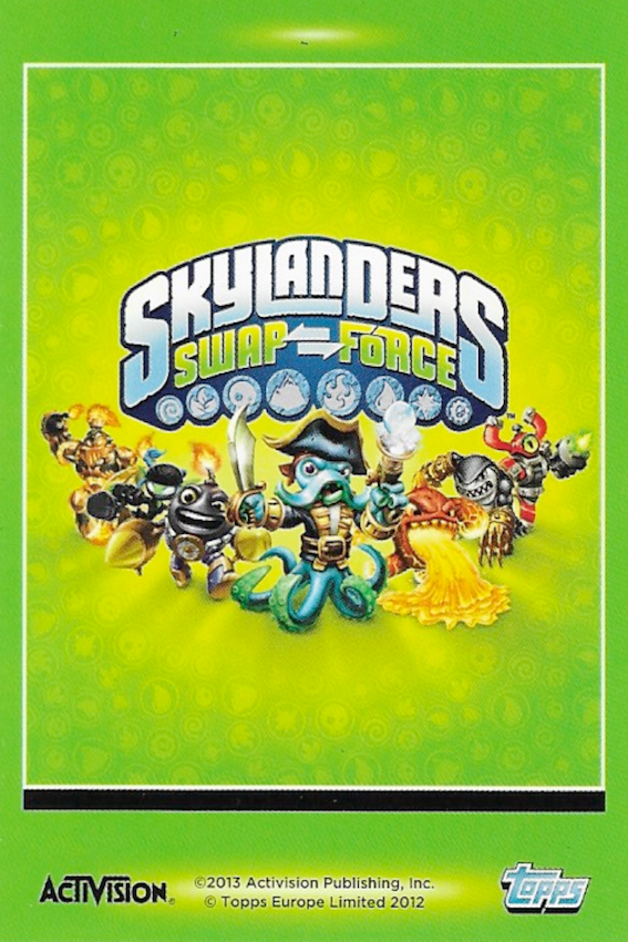 Enchanted Hoot Loop Limited Edition Trading Card - Skylanders Swap Force - Green back of card