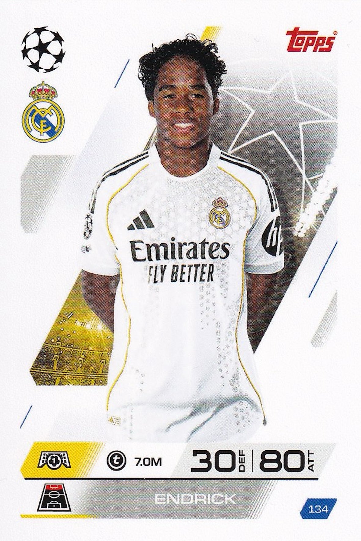 Endrick Base Card #134 - Topps Match Attax 25/26 (2025/2026) - Real Madrid