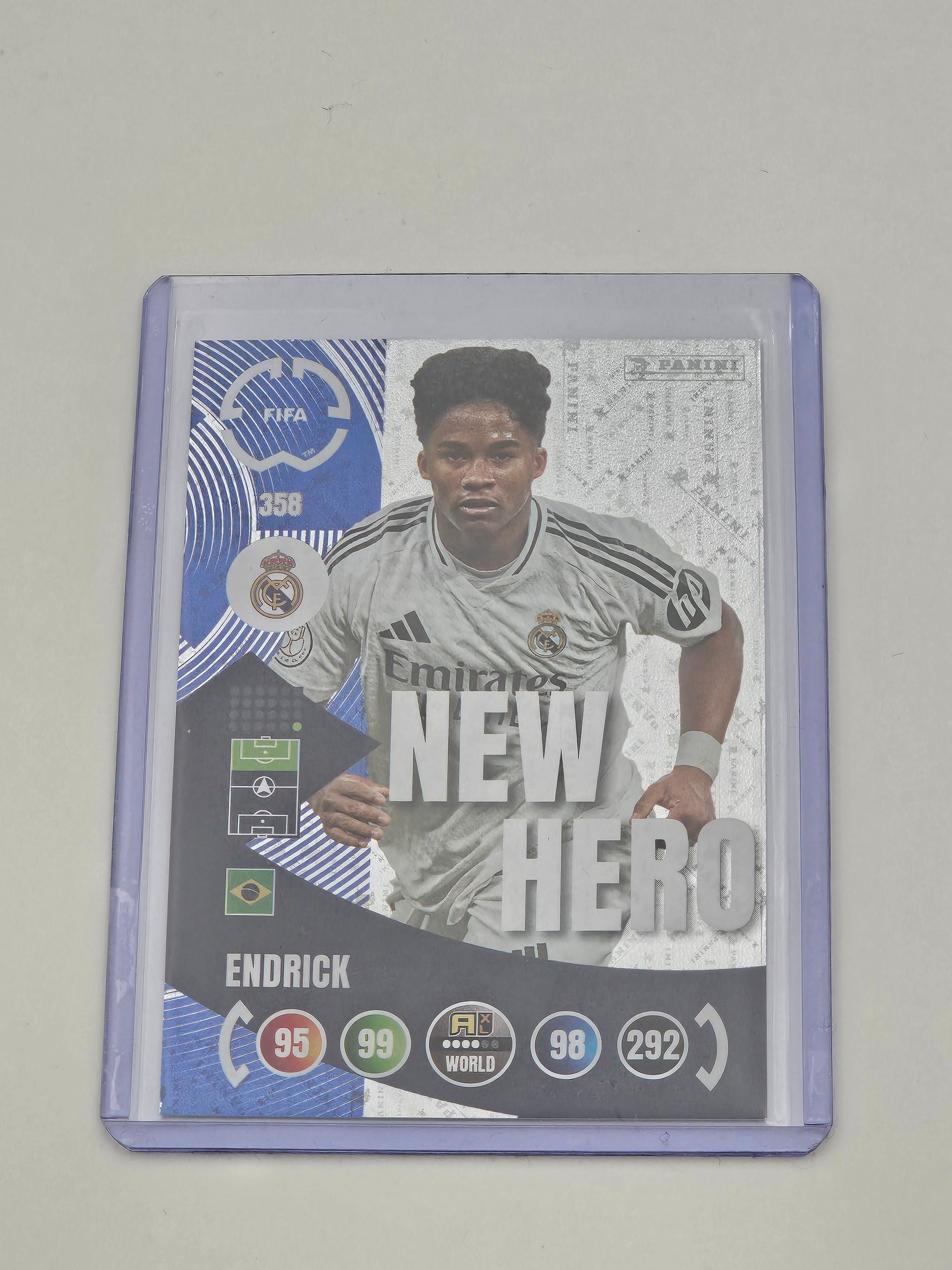 Endrick New Hero Card #358 - FIFA Club World Cup 25 (2025) Panini Adrenalyn XL, Real Madrid