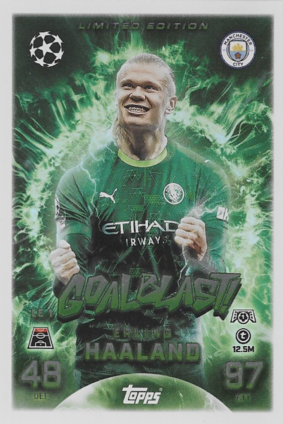 Erling Haaland Goalblast Limited Edition Card LE1 - Topps Match Attax 25/26 (2025/2026) - Manchester City
