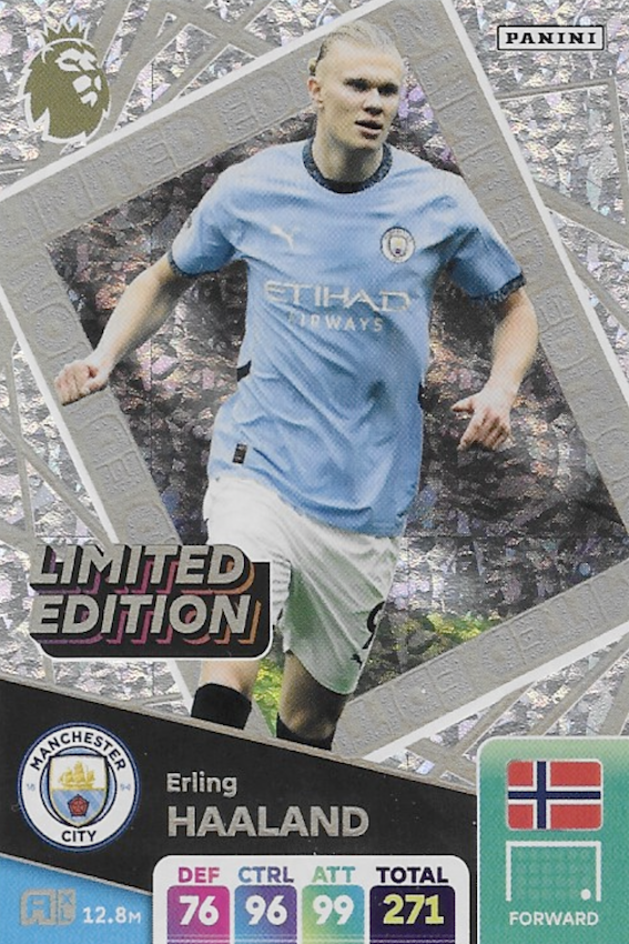 Erling Haaland Limited Edition Card - Panini Adrenalyn XL Premier League 2025 (Man City)