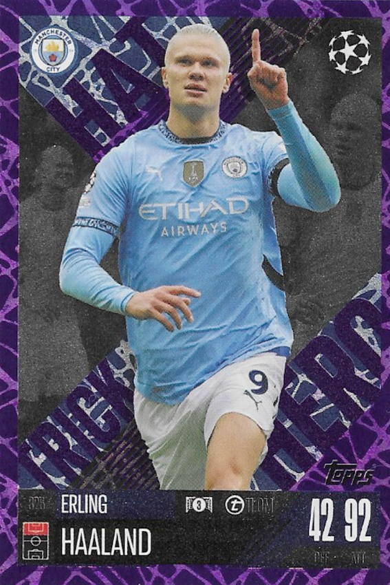 Erling Haaland Purple Parallel Card #325 - Topps Match Attax EXTRA 24/25 (2024/2025)