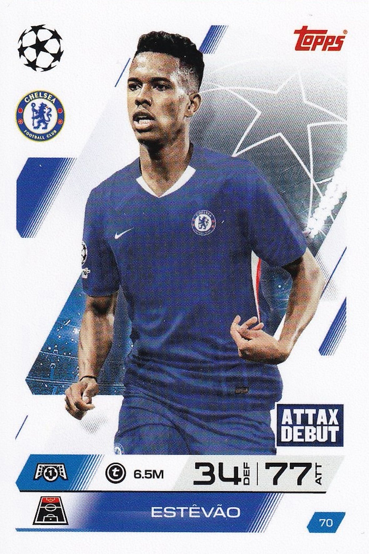 Estevao Base Card #70 Attax Debut - Topps Match Attax 25/26 (2025/2026) Chelsea